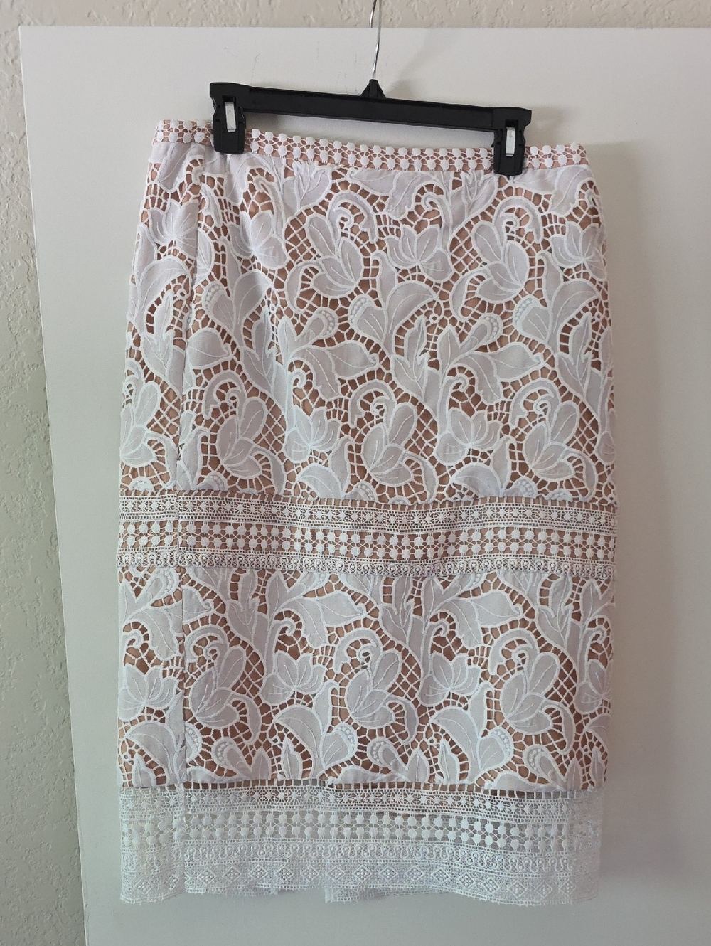 White Lace Pencil Skirt - Classic Women's Skirt